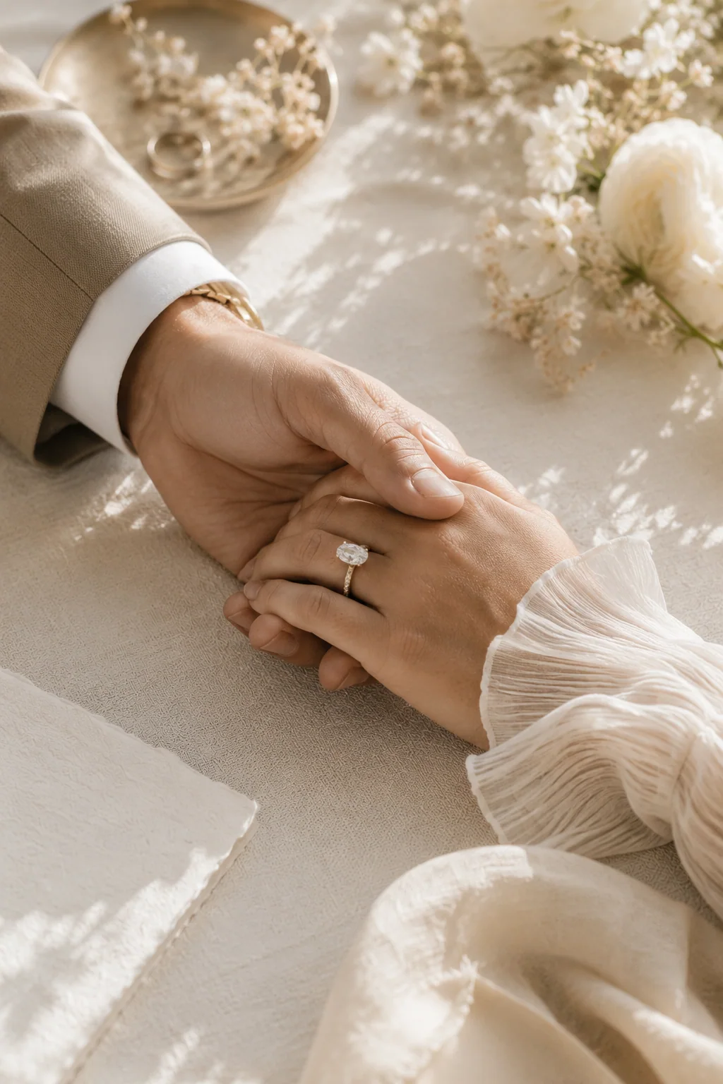 Editorial illustration accompanying the guide to your first steps after getting engaged.